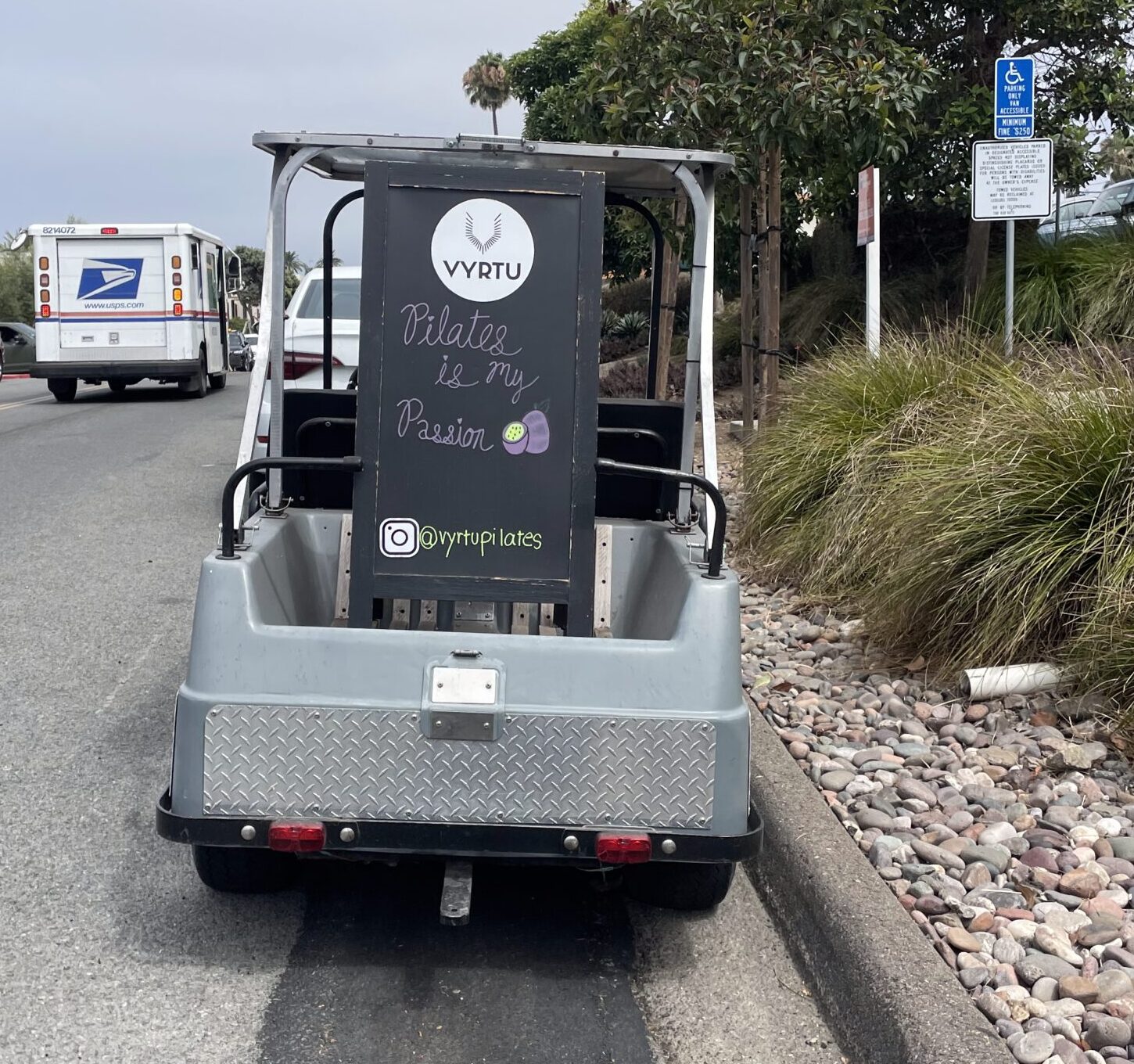 rundown golf cart