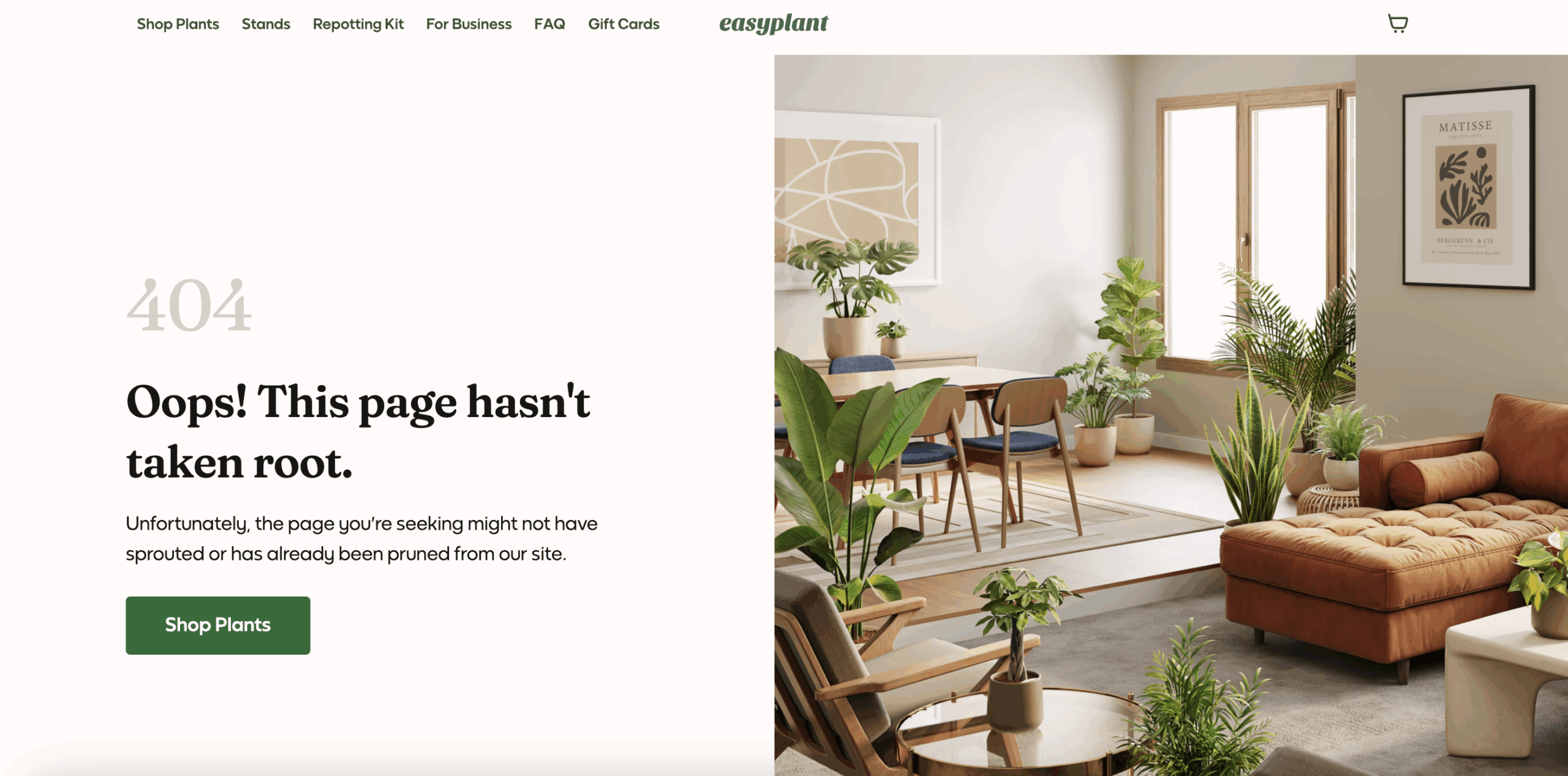 Easy Plant 404 page