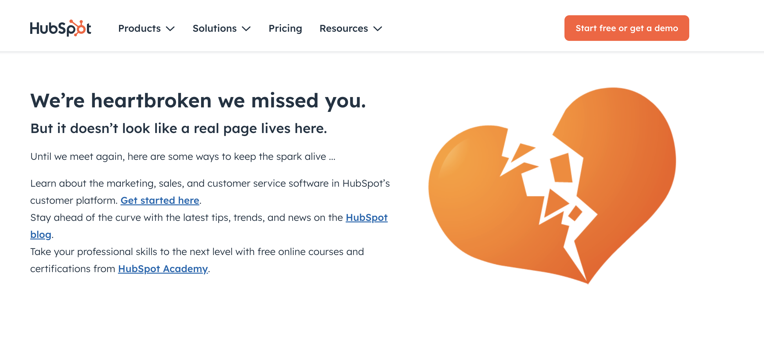 Hubspot 404 page
