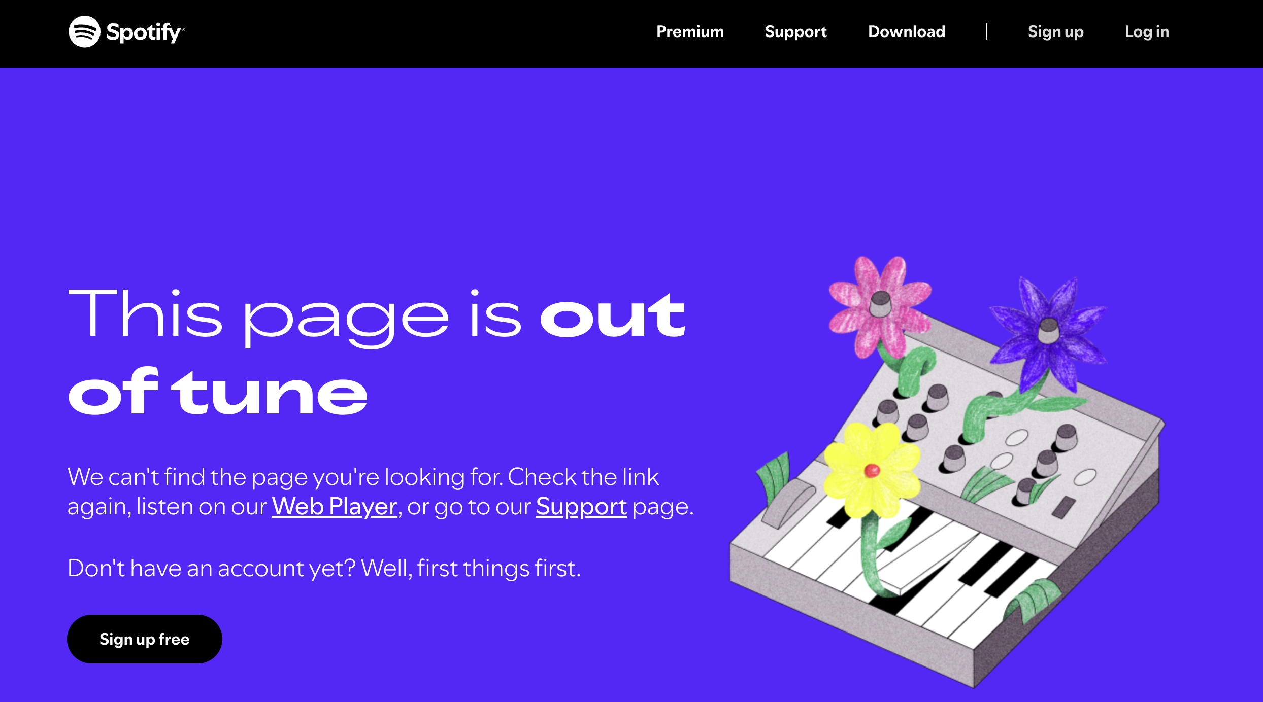 Spotify 404 page