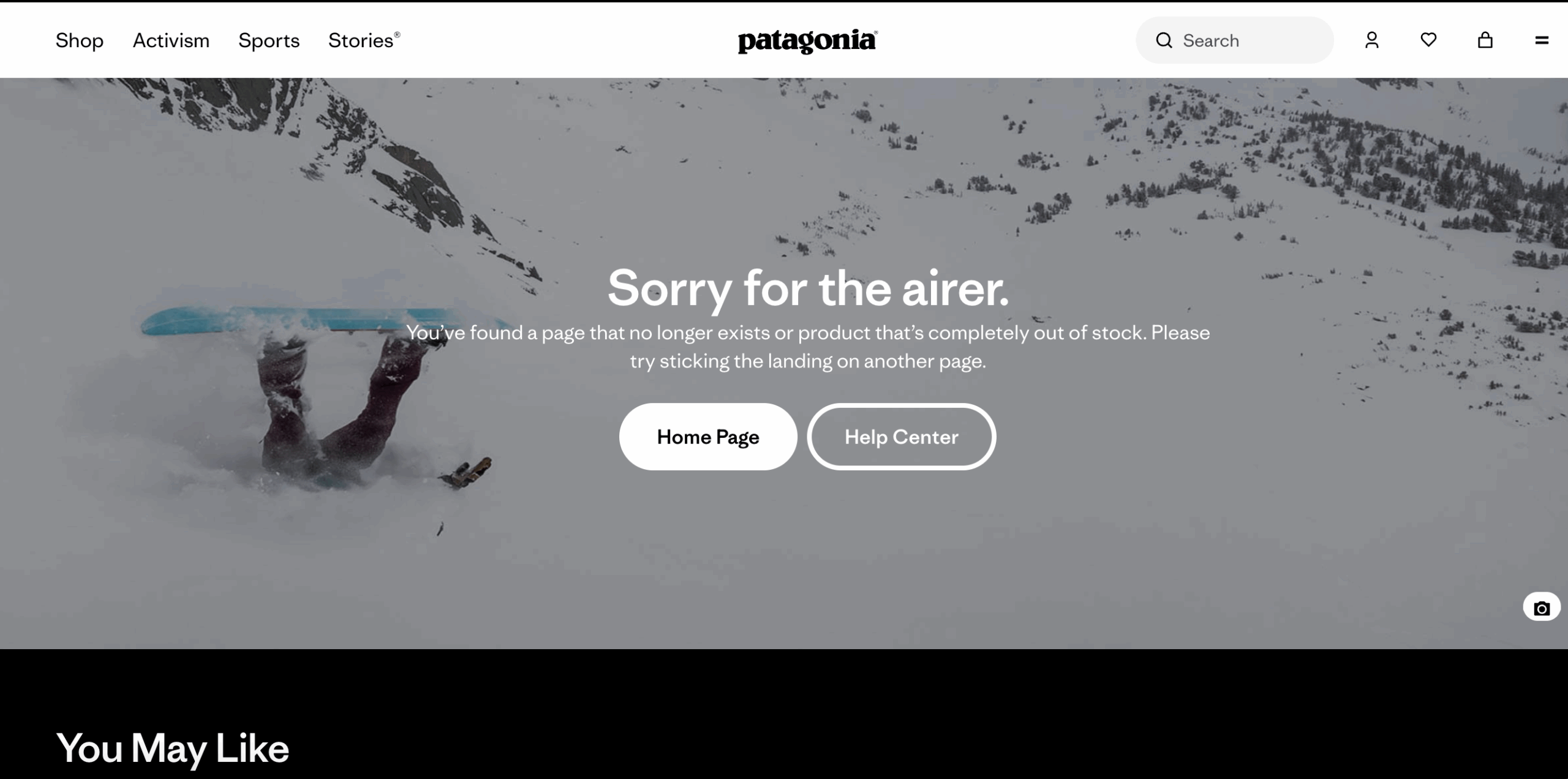 patagonia 404 page